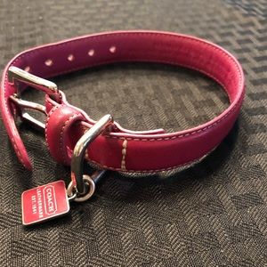 RARE Coach XS leather dog/cat collar